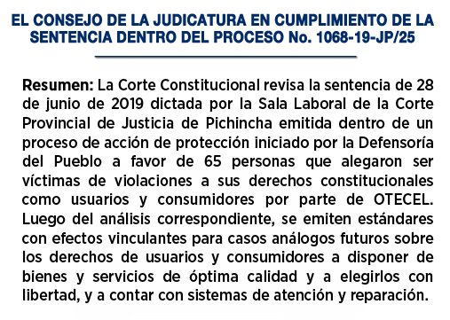 Sentencias Corte Constitucional – Consejo de la Judicatura